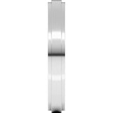 14K White Gold 3 mm Stepped-Edge Flat Band Size 8.5