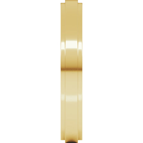 14K Yellow 3 mm Stepped-Edge Flat Band
