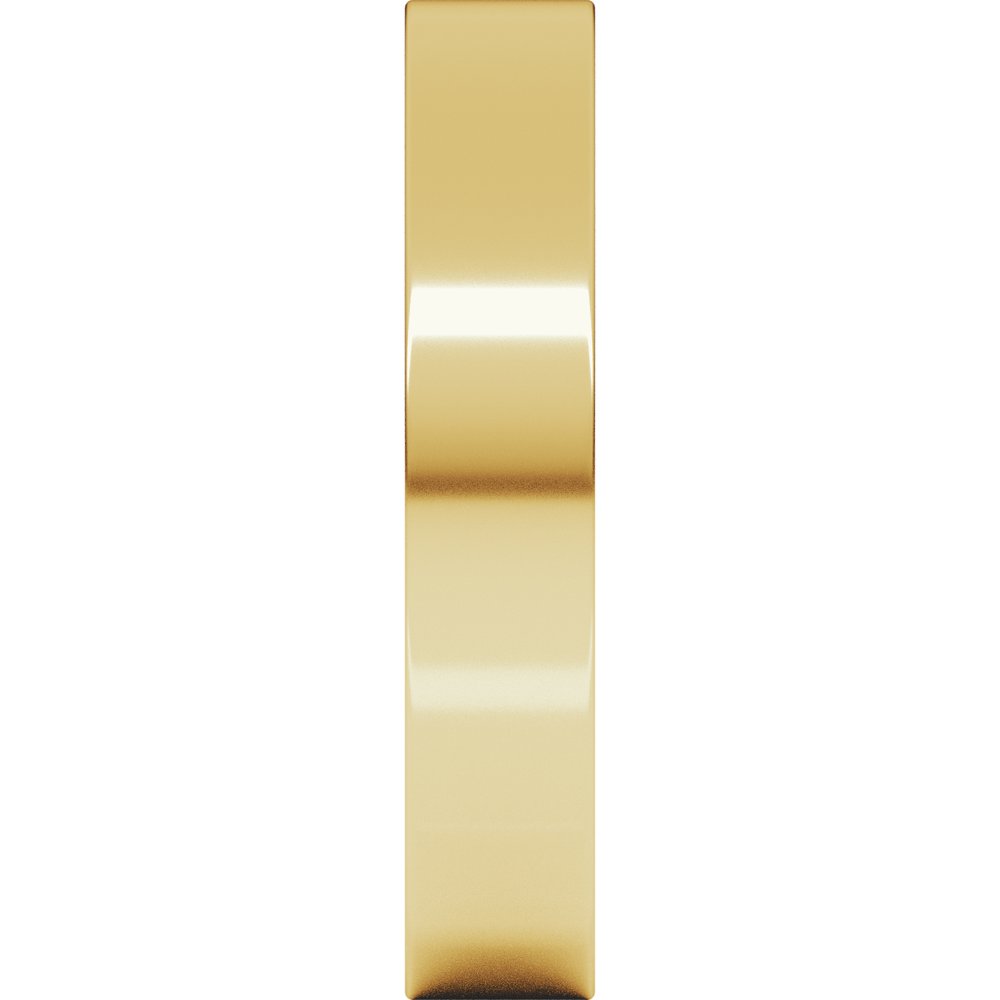 18K Yellow Gold 4 mm Comfort-Fit Flat Band Size 4