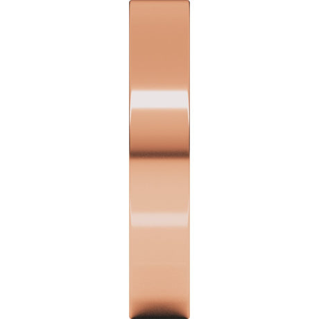 10K Rose Gold 4 mm Comfort-Fit Flat Band Size 6.5