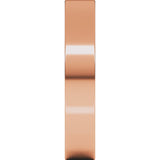 10K Rose Gold 4 mm Comfort-Fit Flat Band Size 6.5