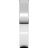 10K White Gold 4 mm Comfort-Fit Flat Band Size 5