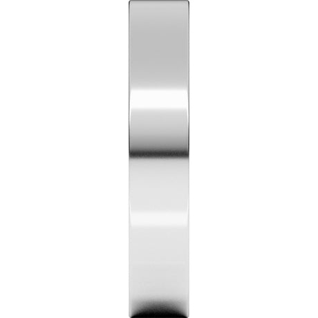 10K White Gold 4 mm Comfort-Fit Flat Band Size 5