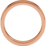 10K Rose Gold 5 mm Comfort-Fit Flat Band Size 15.5