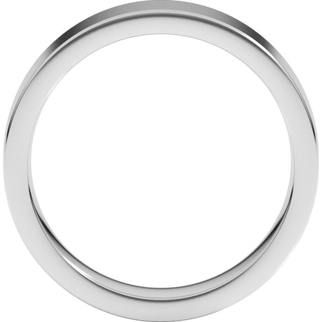 10K White Gold 5 mm Comfort-Fit Flat Band Size 6.5