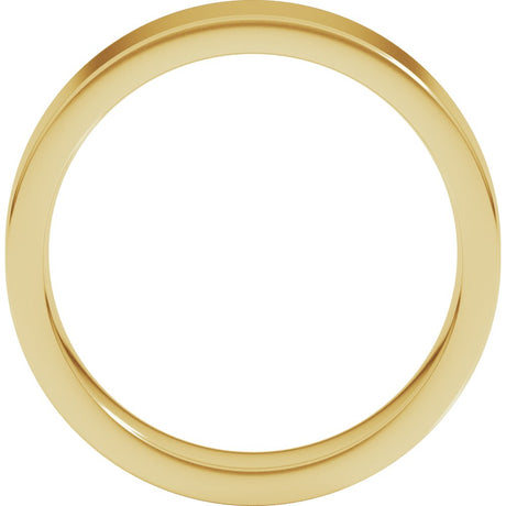 14K Yellow Gold 5 mm Comfort-Fit Flat Band Size 4.5