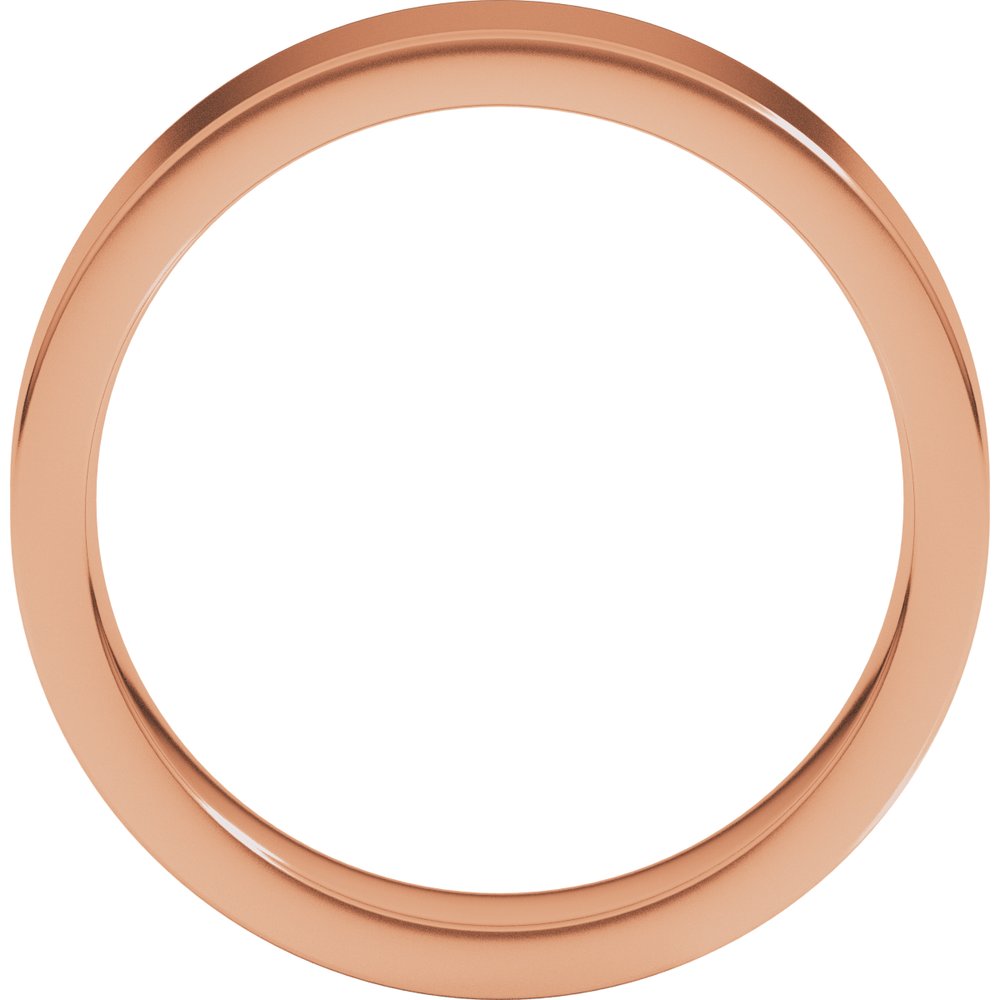 14K Rose Gold 5 mm Comfort-Fit Flat Band Size 6.5