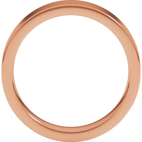 14K Rose Gold 5 mm Comfort-Fit Flat Band Size 6.5