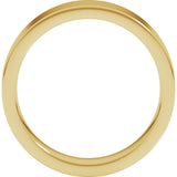 18K Yellow 5 mm Flat Comfort Fit Band