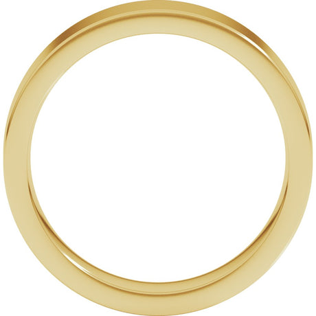 18K Yellow 5 mm Flat Comfort Fit Band