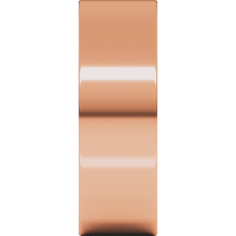 18K Rose Gold 7 mm Comfort-Fit Flat Band Size 8