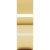 10K Yellow 7 mm Flat Comfort Fit Band Size 8.5