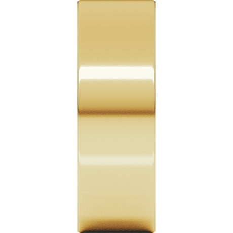 10K Yellow 7 mm Flat Comfort Fit Band Size 8.5