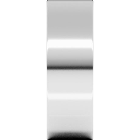 10K White Gold 7 mm Comfort-Fit Flat Band Size 13.5