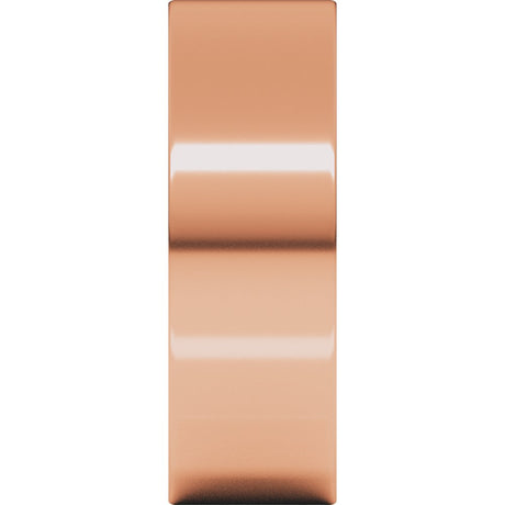 18K Rose Gold 7 mm Comfort-Fit Flat Band Size 8