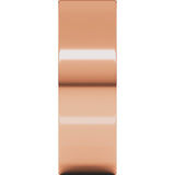 14K Rose Gold 7 mm Comfort-Fit Flat Band Size 9.5