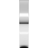 10K White 4 mm Lightweight Comfort-Fit Flat Band