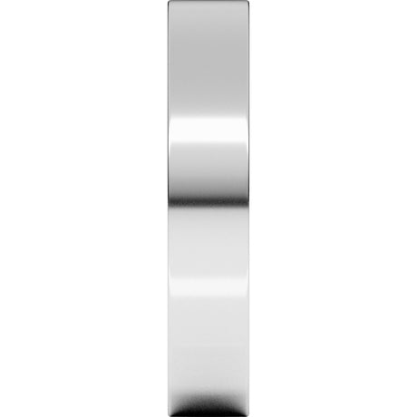 14K White Gold 4 mm Lightweight Comfort-Fit Flat Band Size 5