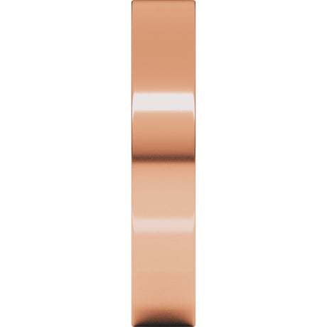 10K Rose Gold 4 mm Lightweight Comfort-Fit Flat Band Size [cv