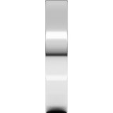 14K White Gold 4 mm Lightweight Comfort-Fit Flat Band Size 6