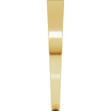 14K Yellow Gold 3 mm Tapered Flat Band Size 4