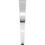 10K White Gold 3 mm Tapered Flat Band Size 11.5