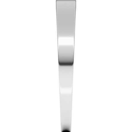 10K White Gold 3 mm Tapered Flat Band Size 11.5