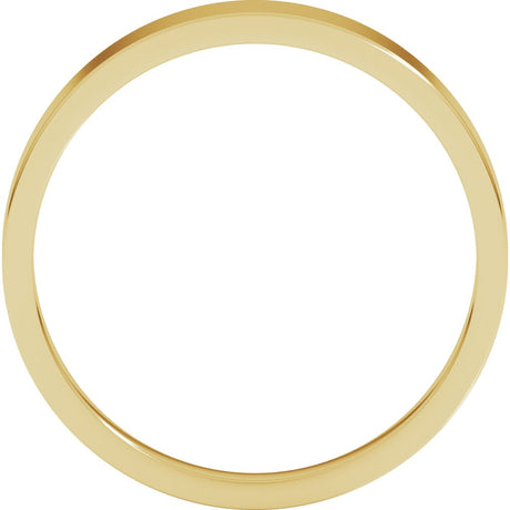 10K Yellow Gold 4 mm Tapered Flat Band Size 7