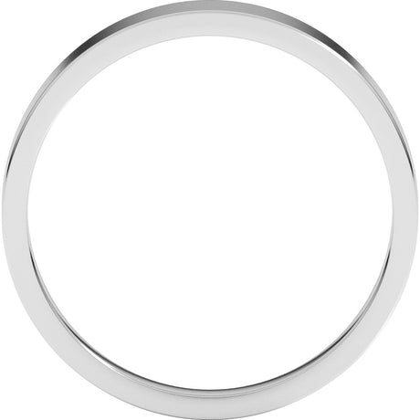 Sterling Silver 4 mm Tapered Flat Band Size 9
