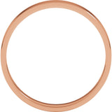 10K Rose Gold 3 mm Ultra-Lightweight Flat Band Size 10.5