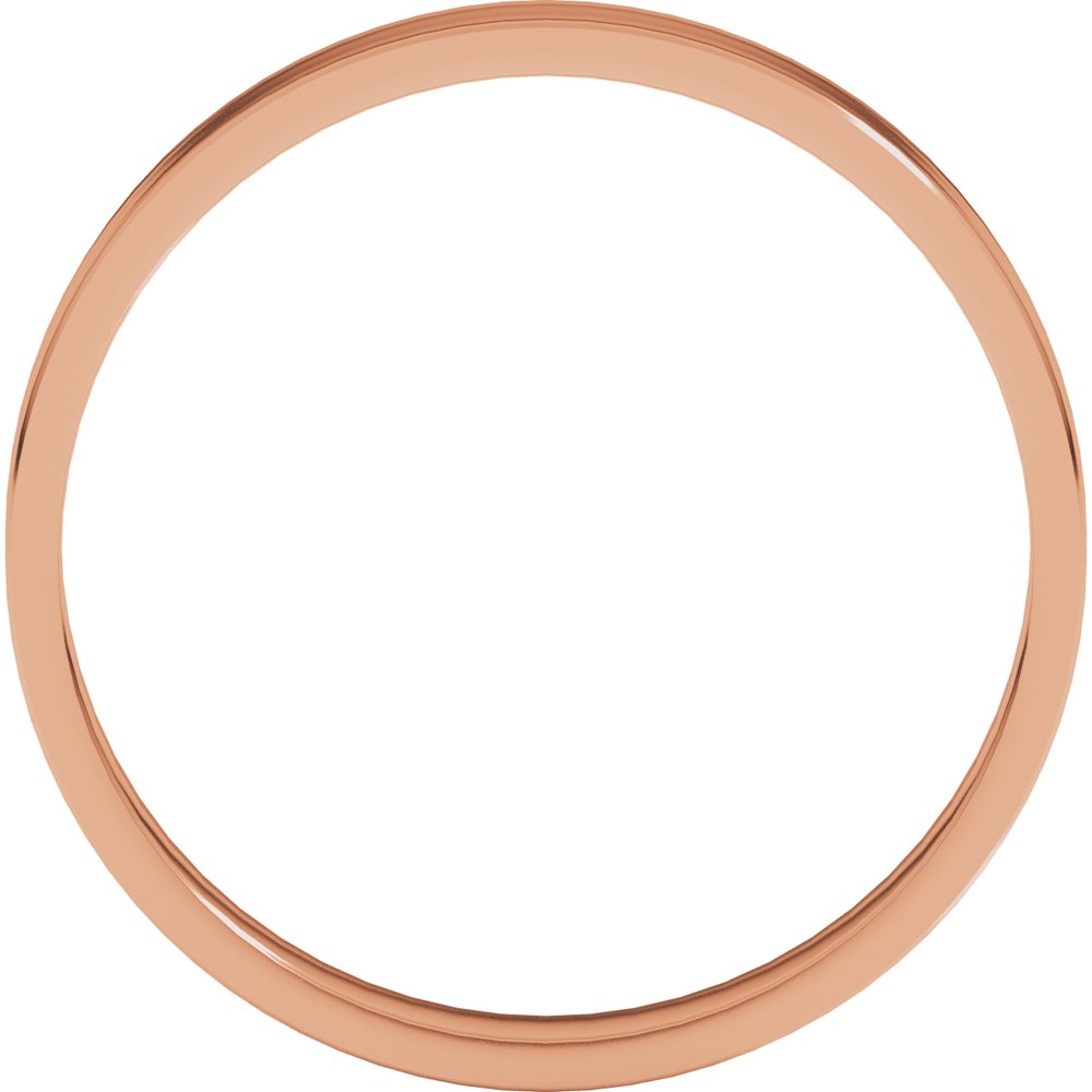 14K Rose Gold 3 mm Ultra-Lightweight Flat Band Size 7.5