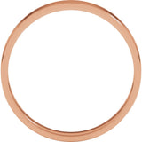14K Rose Gold 3 mm Ultra-Lightweight Flat Band Size 7.5