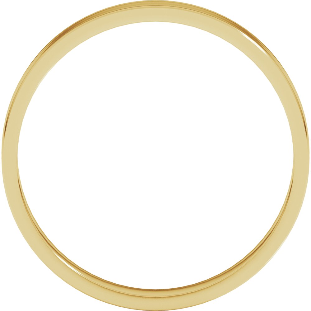 14K Yellow Gold 3 mm Ultra-Lightweight Flat Band Size 4