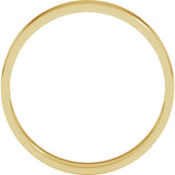 14K Yellow Gold 3 mm Ultra-Lightweight Flat Band Size 4