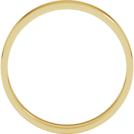 10K Yellow Gold 3 mm Ultra-Lightweight Flat Band Size 6