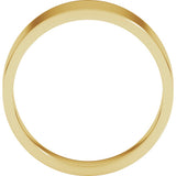 10K Yellow Gold 8 mm Tapered Flat Band Size 7