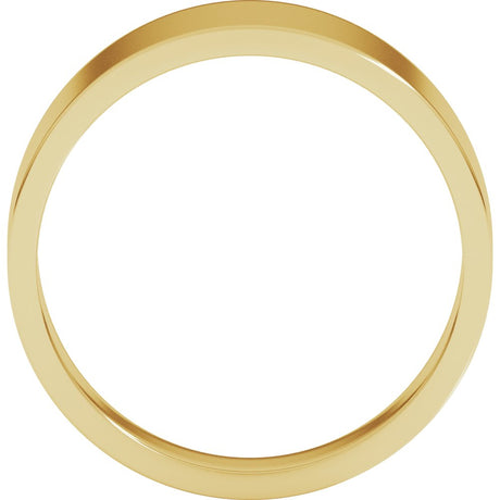 14K Yellow 8 mm Flat Tapered Band