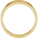 10K Yellow Gold 8 mm Tapered Flat Band Size 7.5