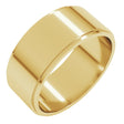 14K Yellow Gold 8 mm Stepped-Edge Flat Band Size 10