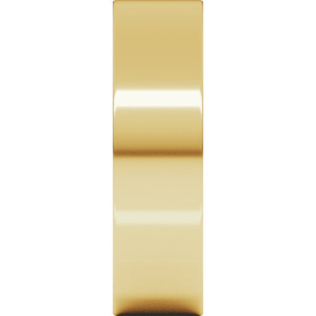 14K Yellow 6 mm Comfort-Fit Flat Band Size 10