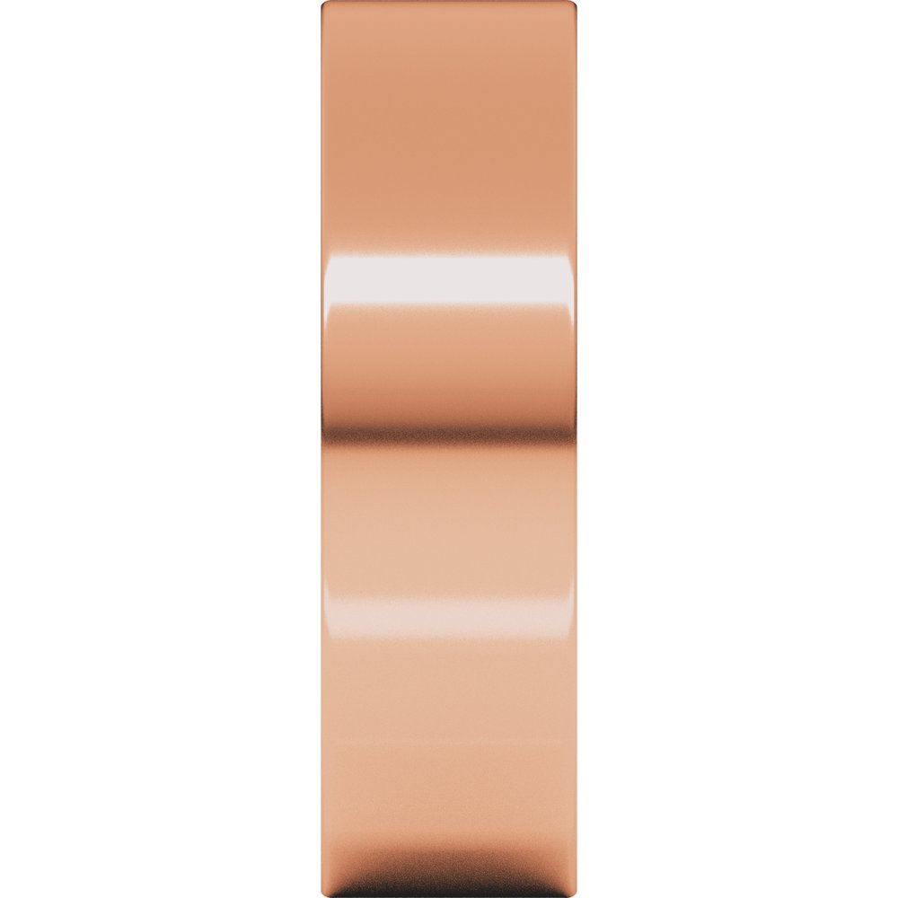 14K Rose Gold 6 mm Comfort-Fit Flat Band Size 5.5