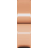 18K Rose 6 mm Comfort-Fit Flat Band Size 10.5