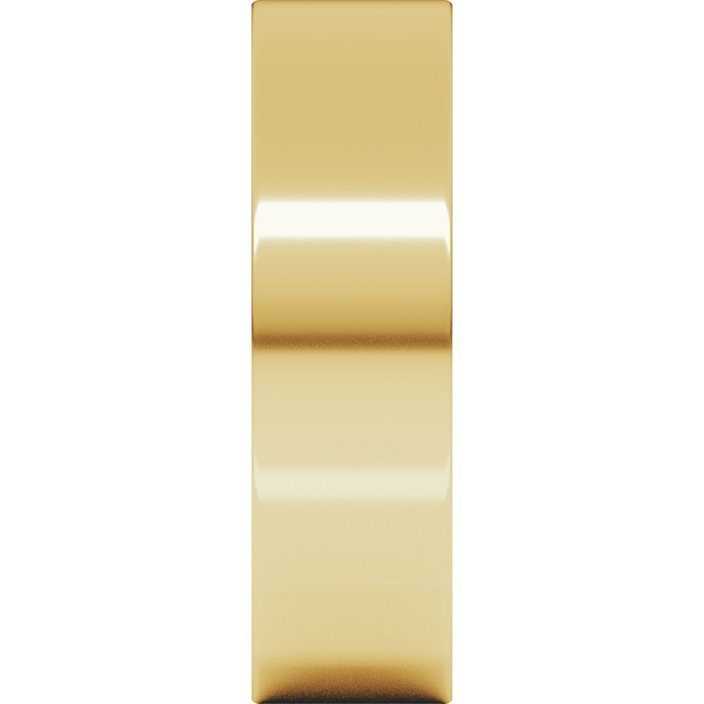 14K Yellow Gold 6 mm Comfort-Fit Flat Band Size 5