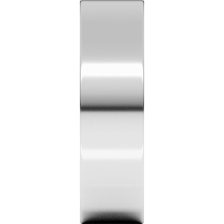 14K X1 White 6 mm Comfort-Fit Flat Band Size 10