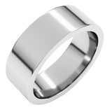 10K White Gold 7 mm Comfort-Fit Flat Band Size 13.5
