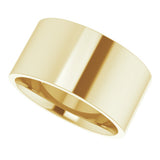 14K Yellow Gold 10 mm Lightweight Comfort-Fit Flat Band Size 8