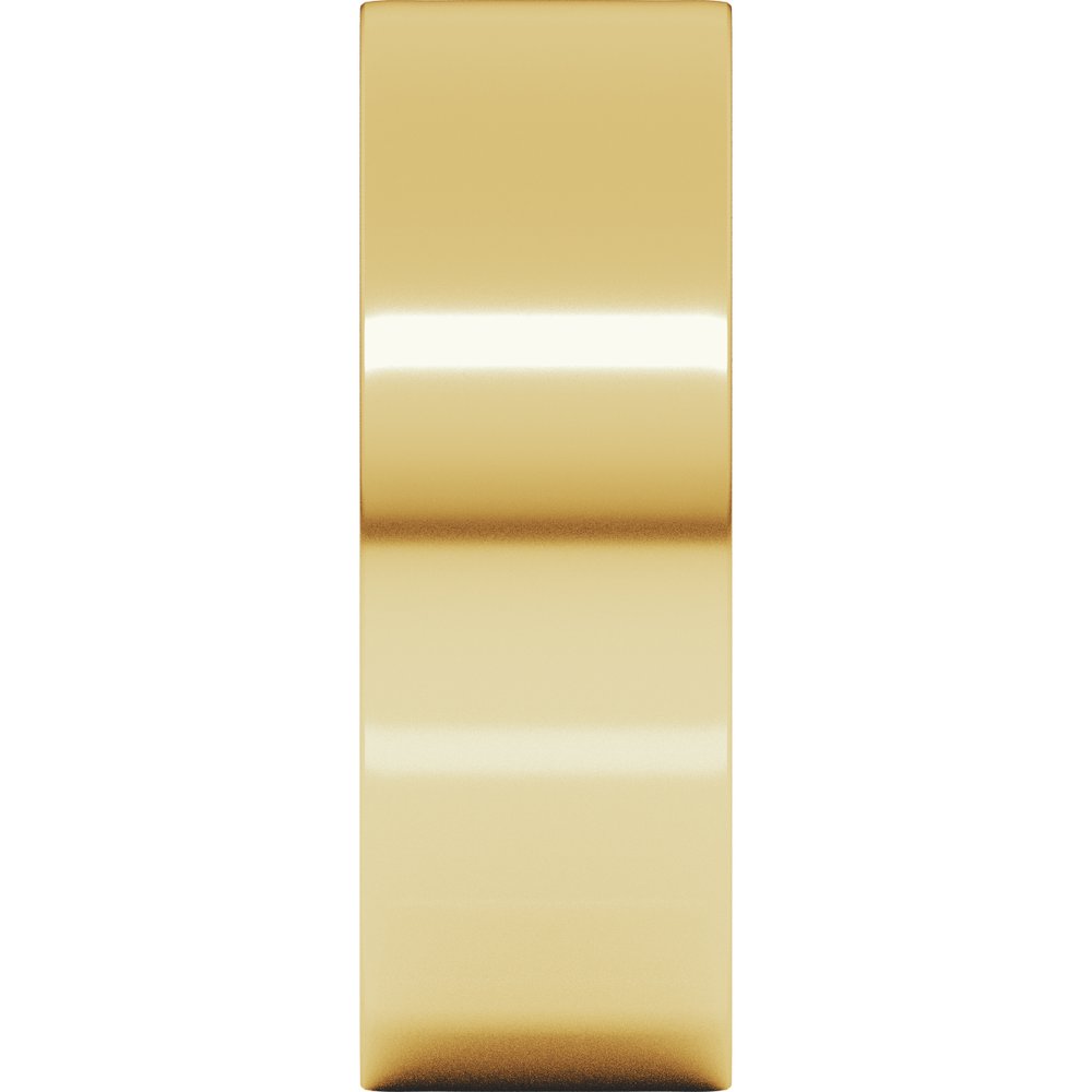 14K Yellow 7 mm Flat Comfort Fit Light Band