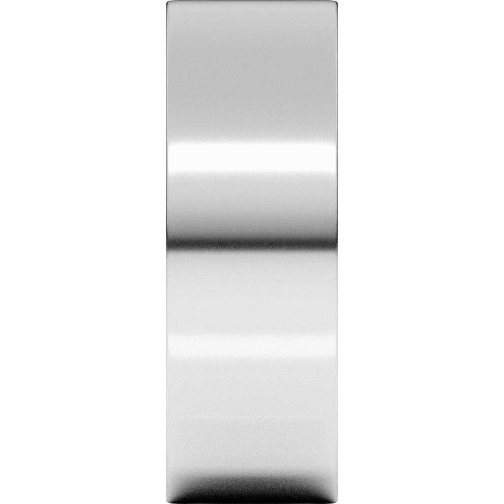 10K White Gold 7 mm Lightweight Comfort-Fit Flat Band Size 8