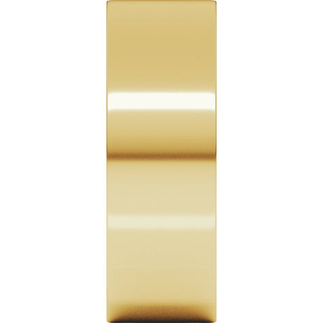 10K Yellow Gold 7 mm Lightweight Comfort-Fit Flat Band Size 8