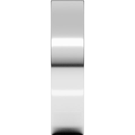 14K White Gold 5 mm Lightweight Comfort-Fit Flat Band Size 6